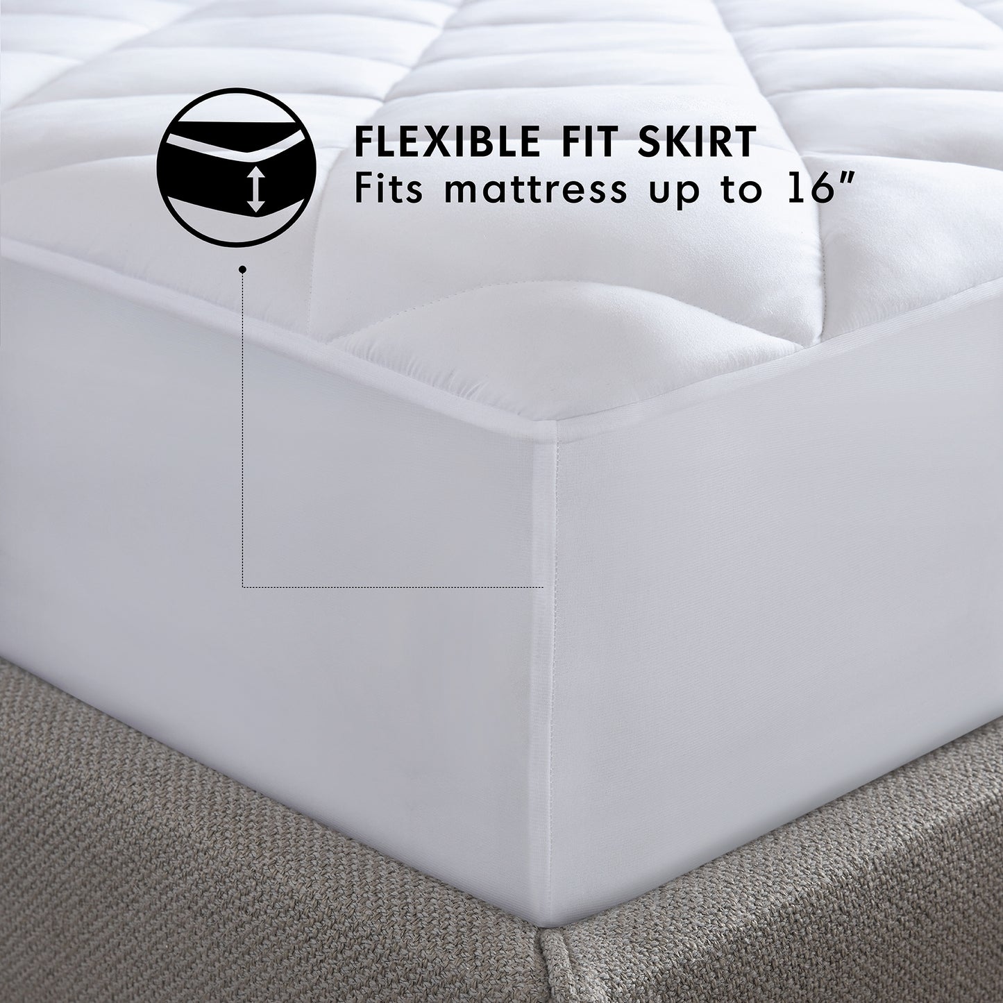 Microfiber Luxury Luxury Mattress Pad Case Pack 2
