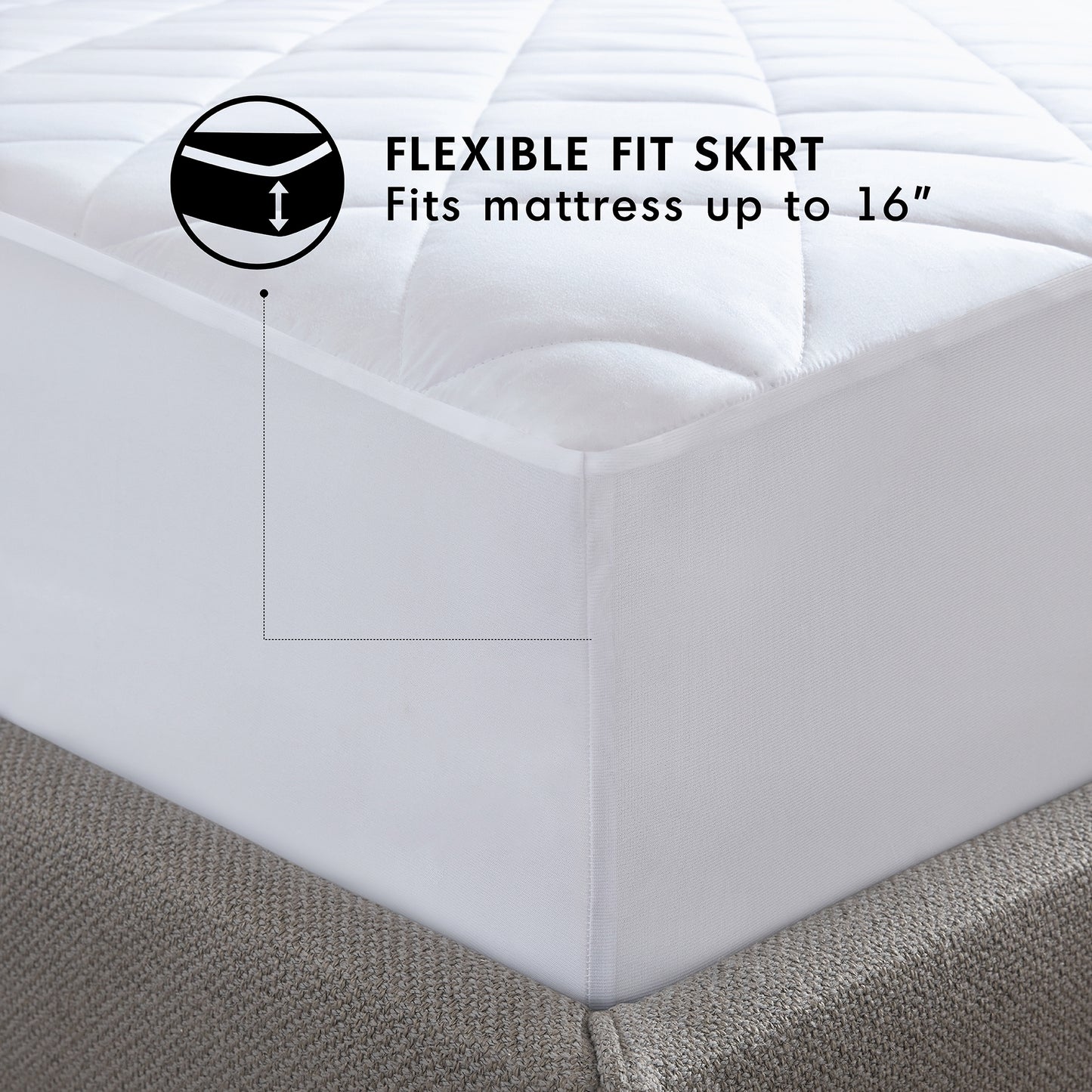 Microfiber Premium Premium Mattress Pad Case Pack 2