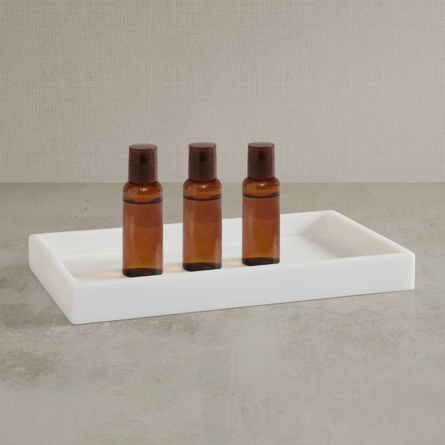 Clear Resin Amenity Tray - 24 Units/Case - Frosted White