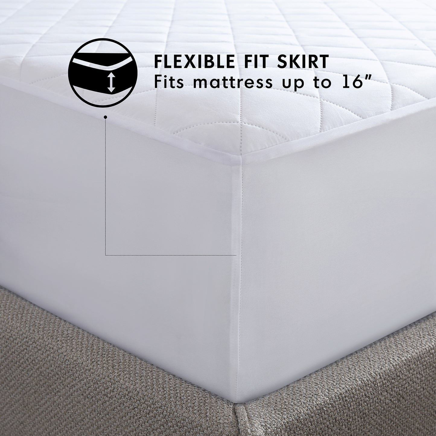 Microfiber Essential Waterproof Essential Waterproof Mattress Pad Case Pack 2
