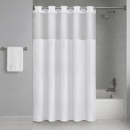 Plain Weave Essential Shower Curtain- Pindot Case Pack 24