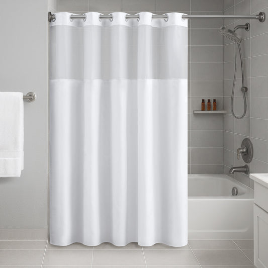 Plain Weave Essential Shower Curtain- Solid Case Pack 24