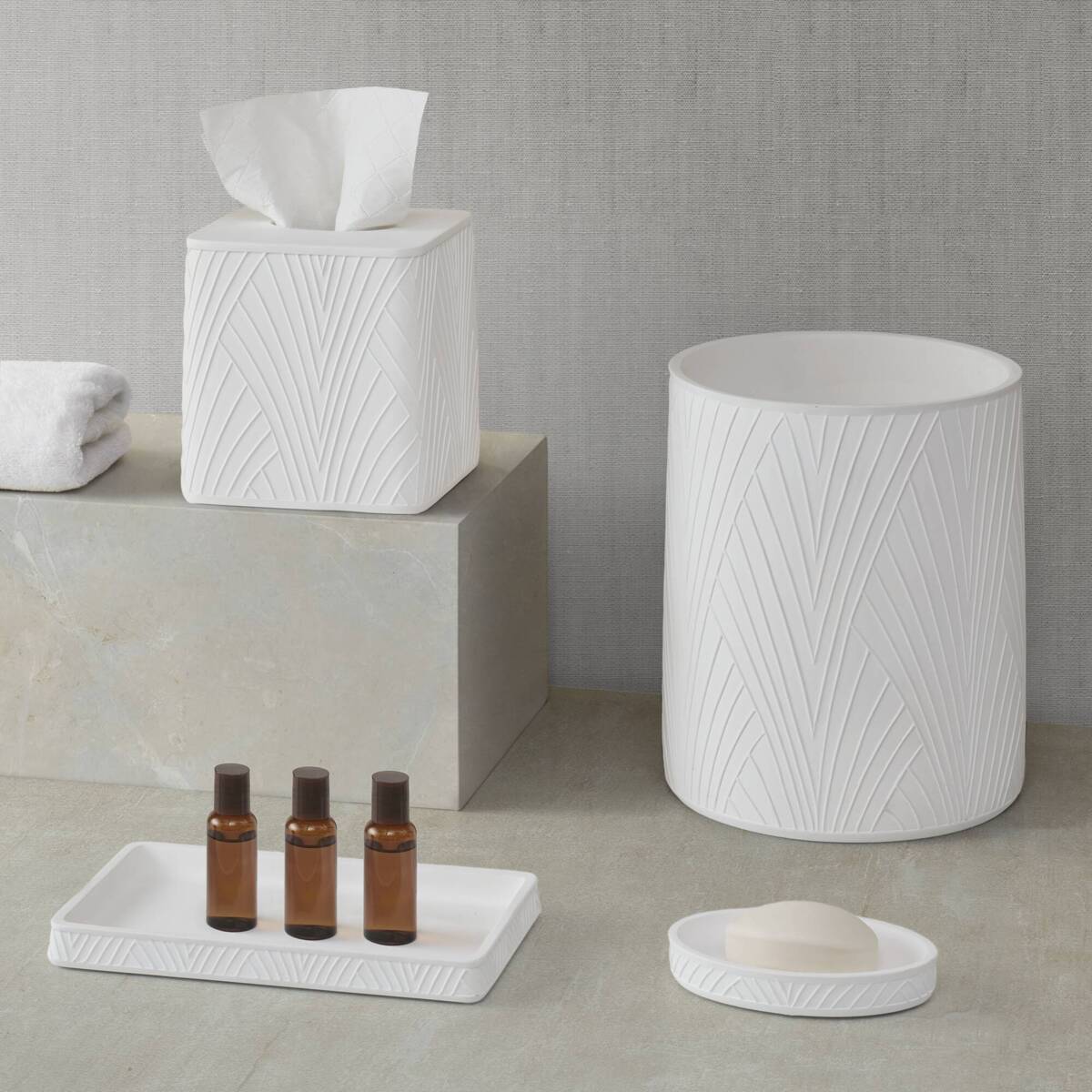 Diatom Bath Accessories set,color Soft Snow, Case Pack 1
